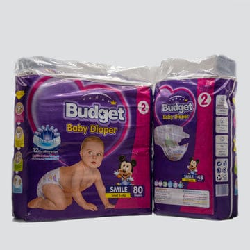 Budget Baby Diaper -Size 2, 80-Count,Ultra Absorbent Disposable Infant Diaper